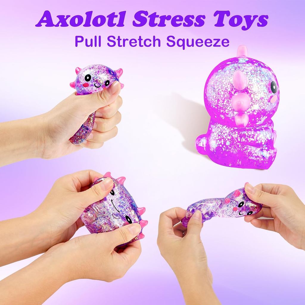 Bolas De Estresse Squishy Axolotl Para Adultos E Crianças , Brinquedo Sensorial Cheio De Açúcar De Malte Fofo , Brinqued