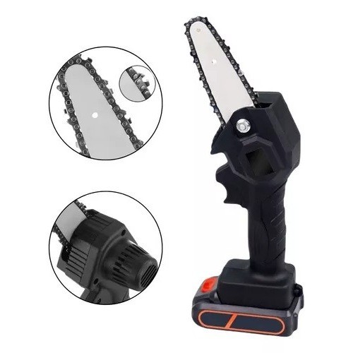 Mini Serra Motosserra Elétrica Portátil Bateria Recarregável Cor Preto 110V/220V em Oferta na Shopee