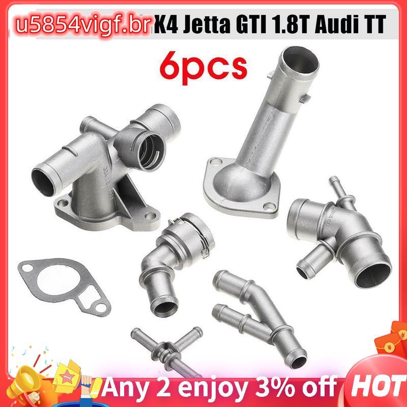 6 Pçs Alumínio Refrigeração Mangueira Conector Supercharger Tubo Para MK4 Golf GLI TT 1J0121087E