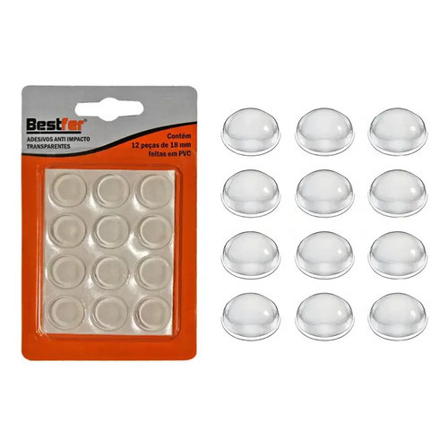 Protetor de Silicone Bestfer BFH1340 Pingo 18mm 12pçs Anti-impacto Redondo Batente Amortecedor Adesivo Móveis · foto 2