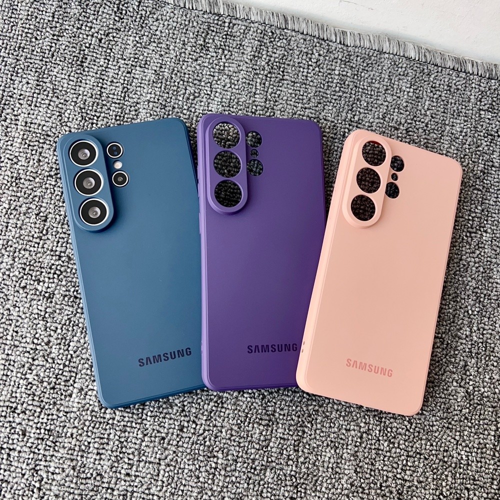 Para Samsung Galaxy S26Ultra S25Ultra S26 S25 S24 S23 S22 S21 S20 Ultra Plus FE Caso Cor Sólida Silicone Líquido Telefon