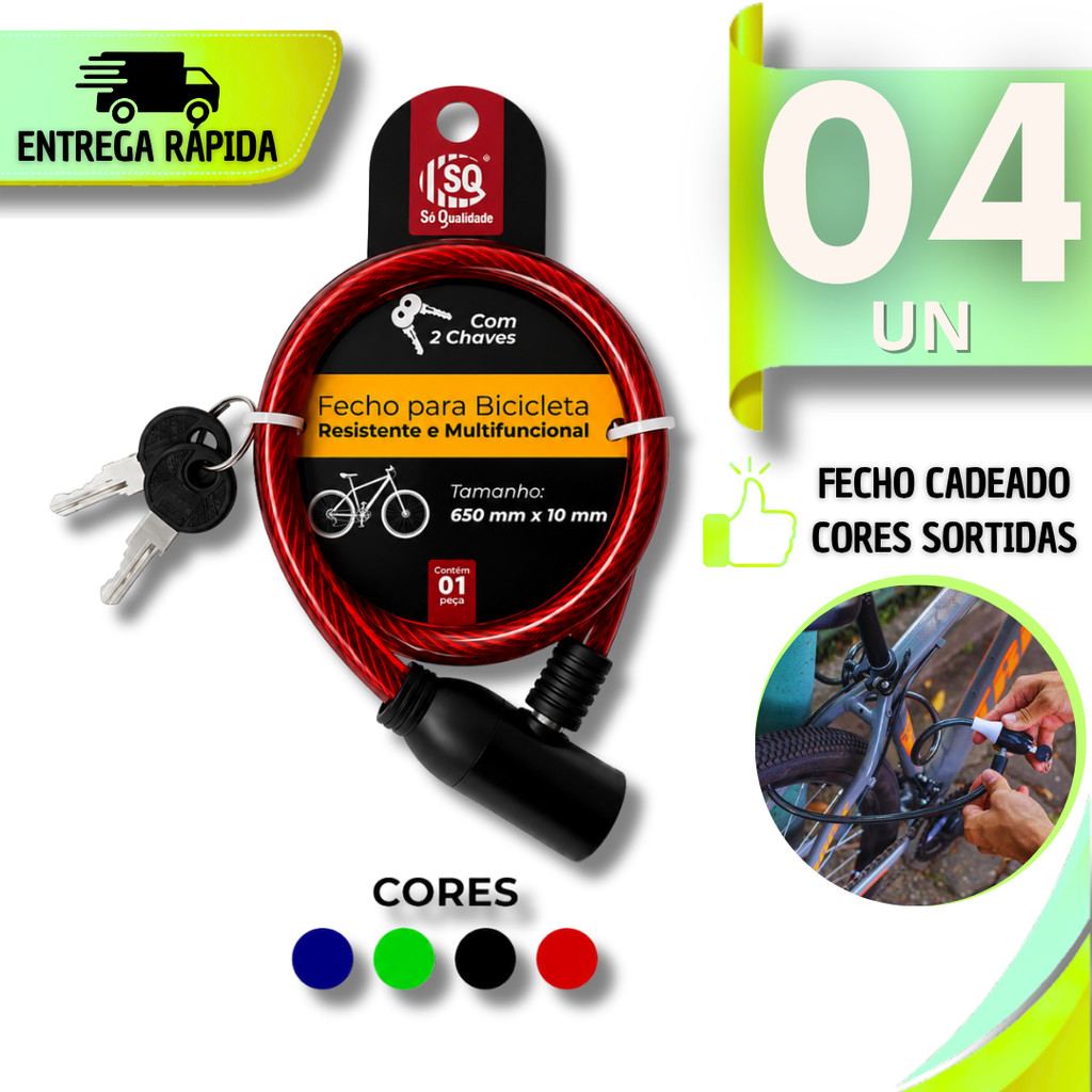 Utilidade  Cabos Bicicleta Portão Trava de Segurança 650x10mm Cor Sortida Utilidades