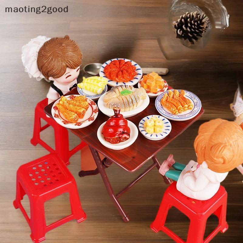 1/12 Casa De Bonecas Simulação Cadeiras De Mesa Modelo Conjunto Mini Móveis Decoração Acessórios Fingir Jogar Brinquedo