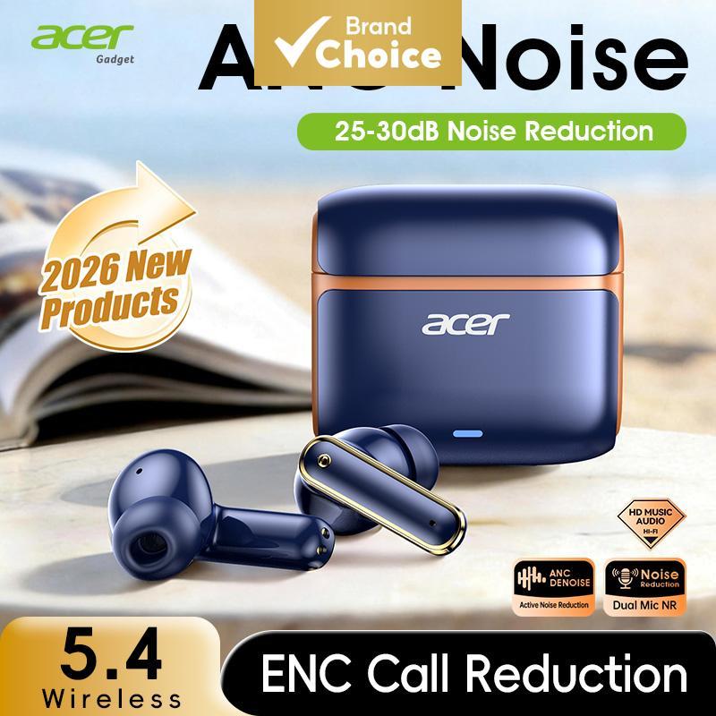 Fone de ouvido Acer OHR637 com microfone tipo C, fone de ouvido sem fio, fones de ouvido Bluetooth com case de 350mAh de