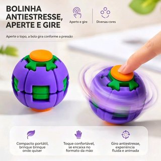 2026 Novo Estilo Imprensa Rotativa Bola de Descompressão Fidget Spinner Brinquedo Educacional de Descompressão