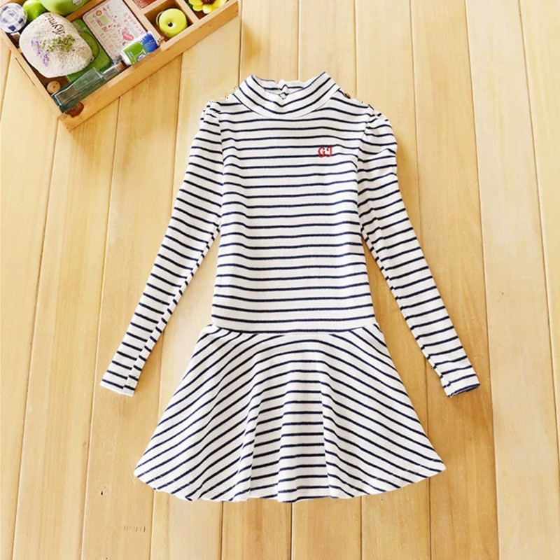 Exportação de comércio exterior meninas vestido de manga comprida primavera outono novo estilo bebê menina tricô sala es