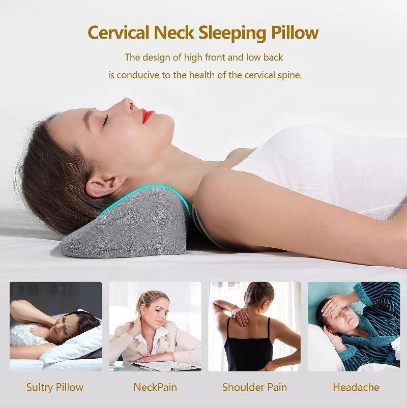 YCBR Travesseiro Cervical Espuma De Memória Contorno Cama Travesseiros Para Dormir Lateral Ergonômico Ortopédico De Ne .