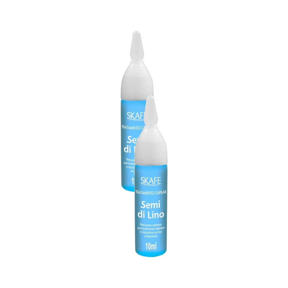 Kit 2 Ampola de Tratamento Skafe Semi Di Lino 10ml