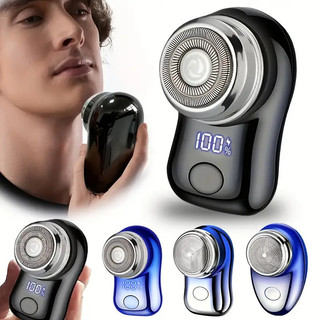 Mini barbeador elétrico masculino mais recente, barbeador USB na ponta do dedo, a qualquer hora em qualquer lugar Fácil 