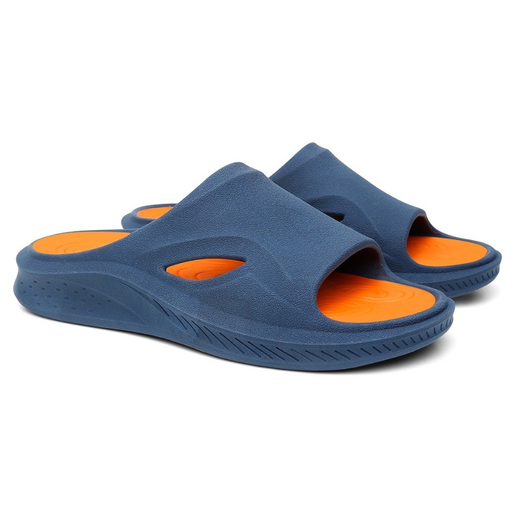 Chinelo Ortopédico Nuvem EVA Masculino Slide Confortável Leve Anatômico Antiderrapante Azul Verde Preto