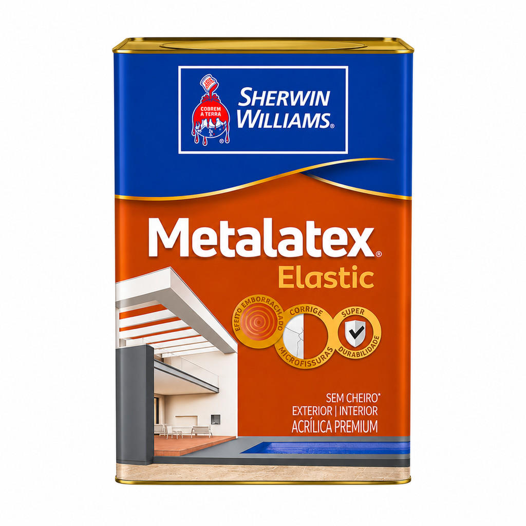 Tinta Emborrachada Metalatex Elastic Branco Fosco 18L Sherwin-Williams
