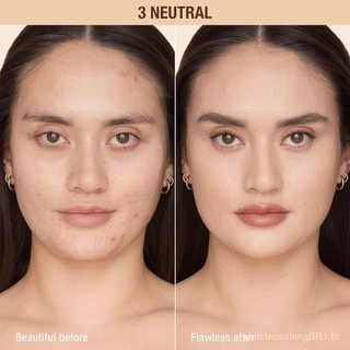 Base Líquida Charlotte Tilbury Airbrush Flawless Matte - Maquiagem de Cobertura Total com Acabamento Natural Matte - Sua