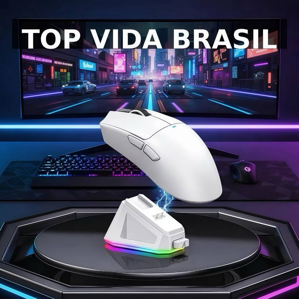 Mouse X11 Sem Fio Bluetooth Gamer Sem Fio Com Adesivo Bluetooth Usb Preto e Branco 3 em 1