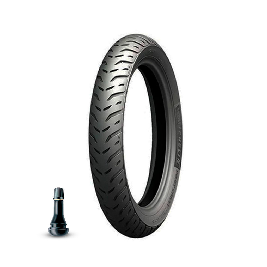 Pneu Aro 18 Michelin 90/90-18 MC 57S Pilot Street 2 TL Sem Câmara + Válvula CG/Todas YBR 125/150 FACTOR