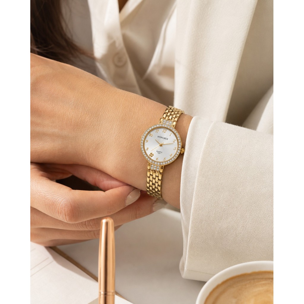 Relógio Feminino Analógico com Brilho Elegante
