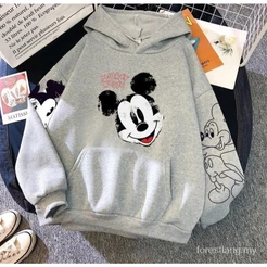 Moletom Blusa de Frio Premium Canguru Capuz Mickey Desenho Manga Streetwear Unissex Aesthetic