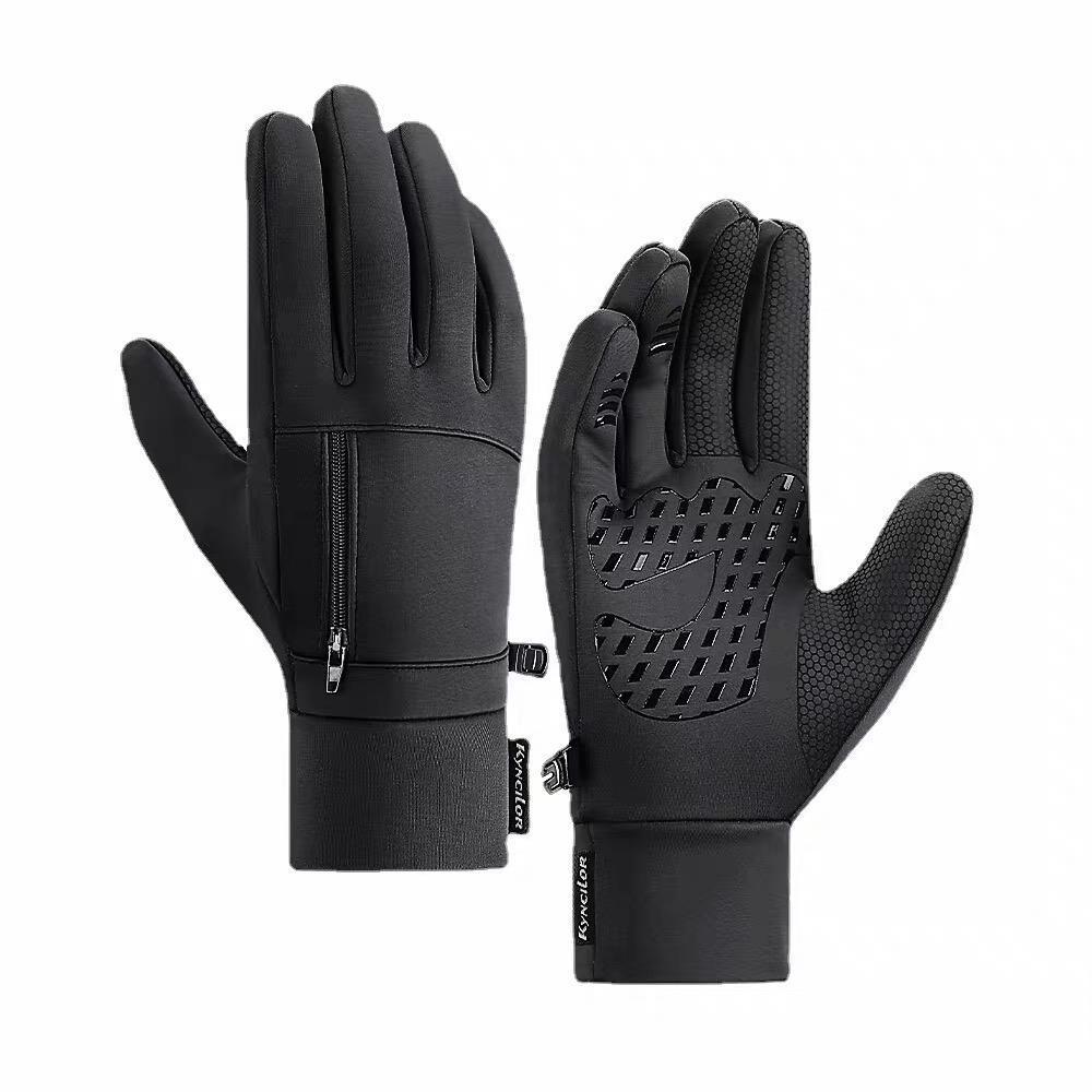 Luva De Inverno Masculina Térmica E Impermeável Com Tela Sensível Ao Toque E Bolso Antiderrapante