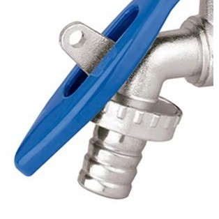 Torneira Esfera Metal Jardim Cadeado Bico Para Mangueira Tanque Garagem Área Externa 1/4v Uso Geral — imagem 2 de 2