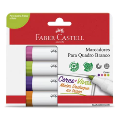 Pincel para quadro branco com 4 unidades SM/MQBCOLOR\351905 Faber-Castell