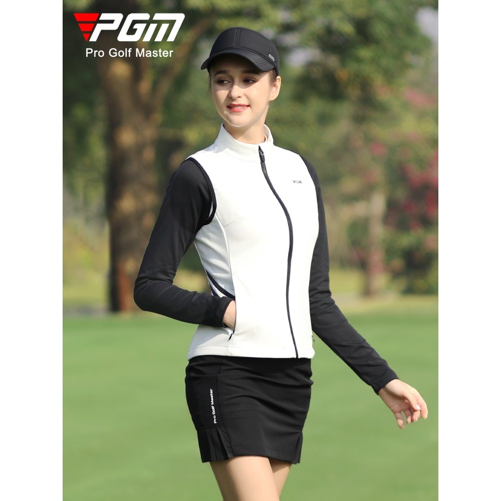PGM colete de golfe feminino outono estilo evento roupas superiores roupas femininas sem mangas jaqueta mais magro olhar