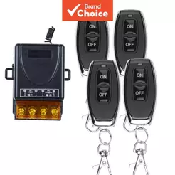 AXUS 433Mhz RF Interruptor Remoto Sem Fio AC220V 1CH Receptor De Relé E Transmissor De 2 Botões