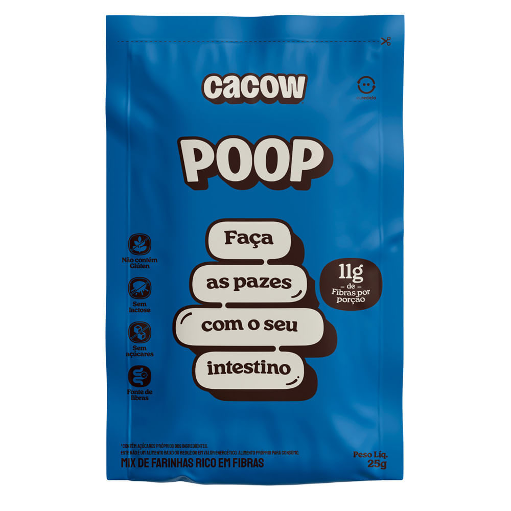 Mix de Farinhas Rico em Fibras Cacow Poop Sachê 25g