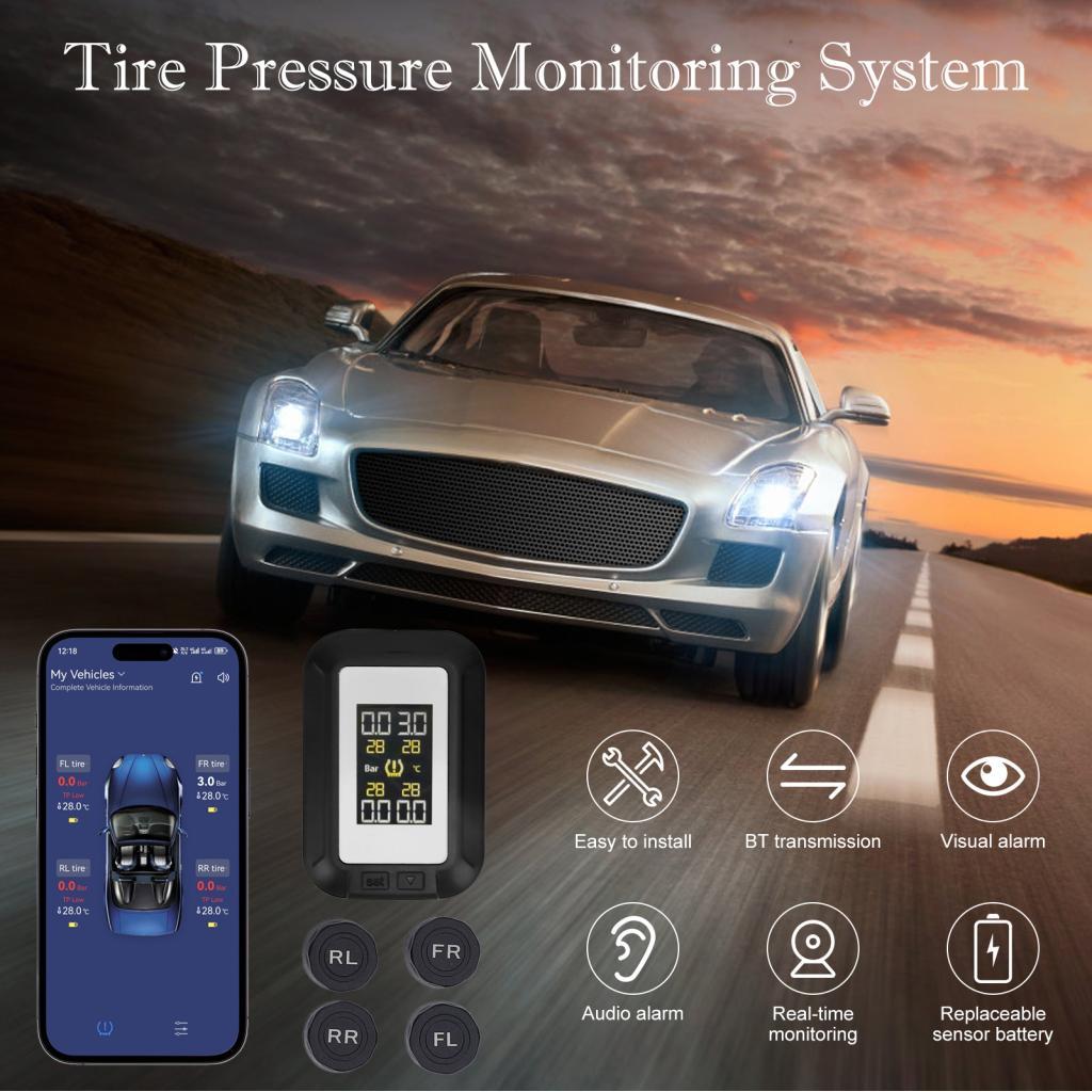 toolgoing-BR Sistema de monitoramento de pressão dos pneus Monitor de temperatura em tempo real com display colorido 4