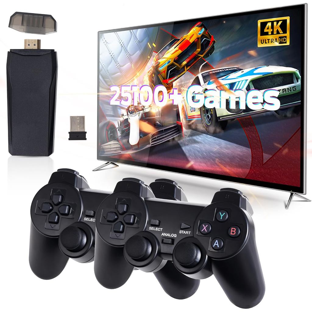 Retro Game Console, Retro Gaming Console, Wireless Retro Game Console, Plug & Play Video TV with 25100+ Built-in Games,