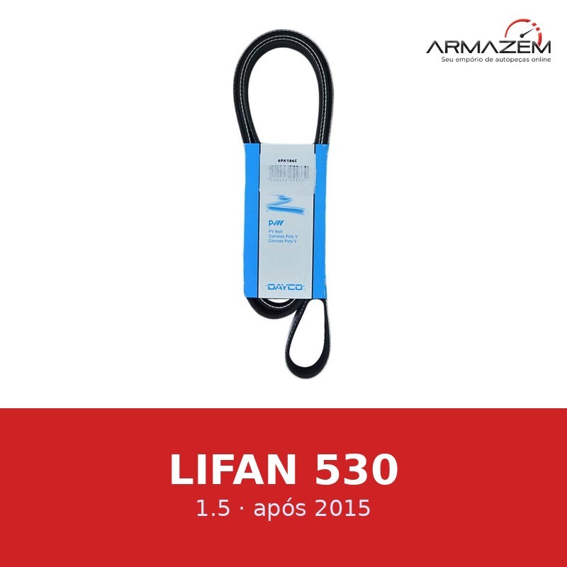 Correia Bomba de Água Alternador Lifan 530 1.5 após 2015