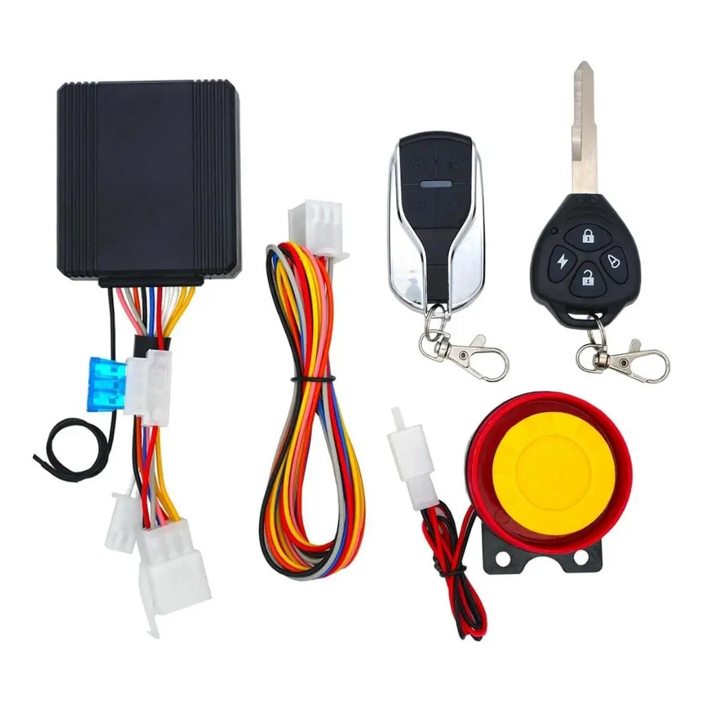 Alarme Moto Com Partida Remota Controle Sistema Antifurto