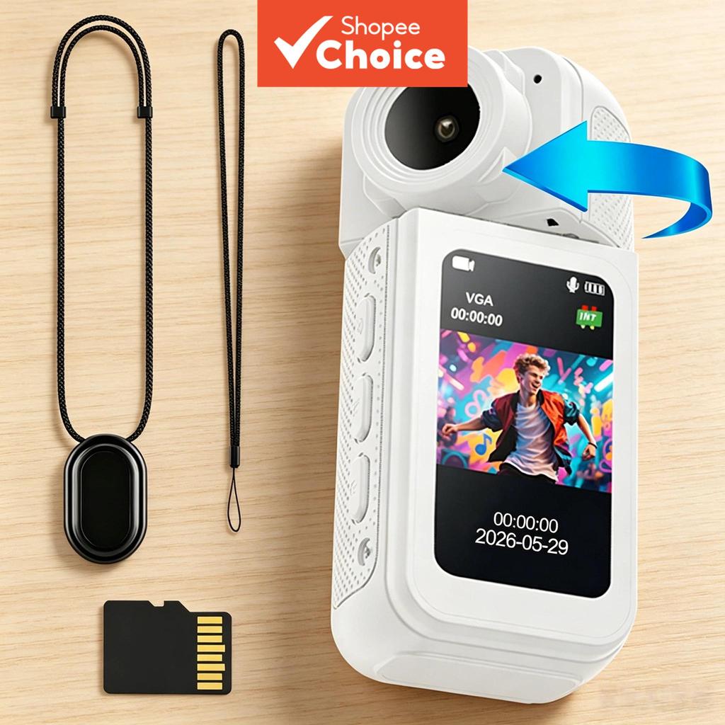 Câmera de Vídeo Gravador HD Câmera de Ação Corporal Câmeras Vestíveis Vlogging de Bolso com Cordão Magnético Portátil