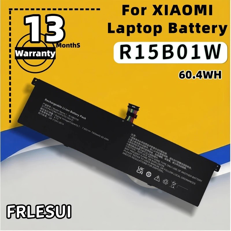 Bateria De Laptop FRLESUI Bttery R15B01W Para Xiaomi Pro Série De 15.6 Polegadas