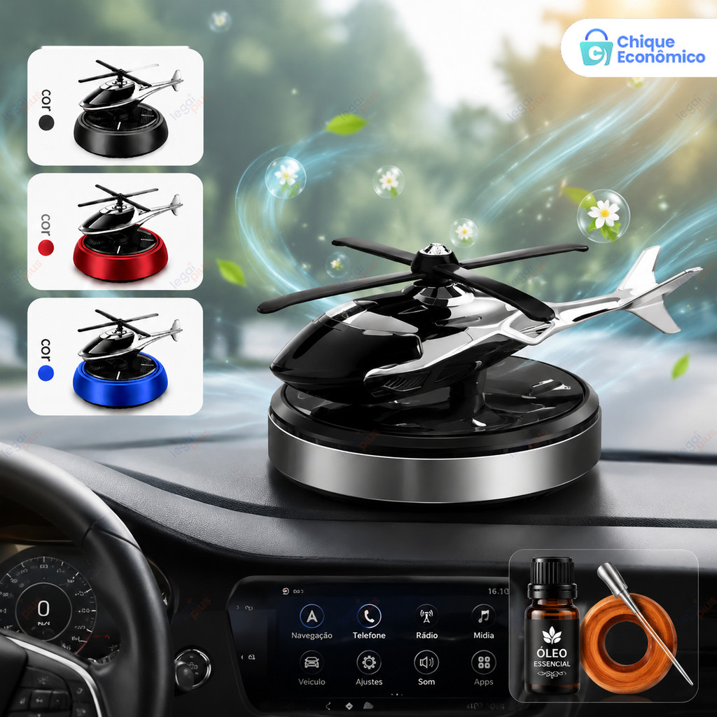 Difusor Solar Automotivo Do Caminhão Perfume Carro Helicóptero Aromatizante Decorativo