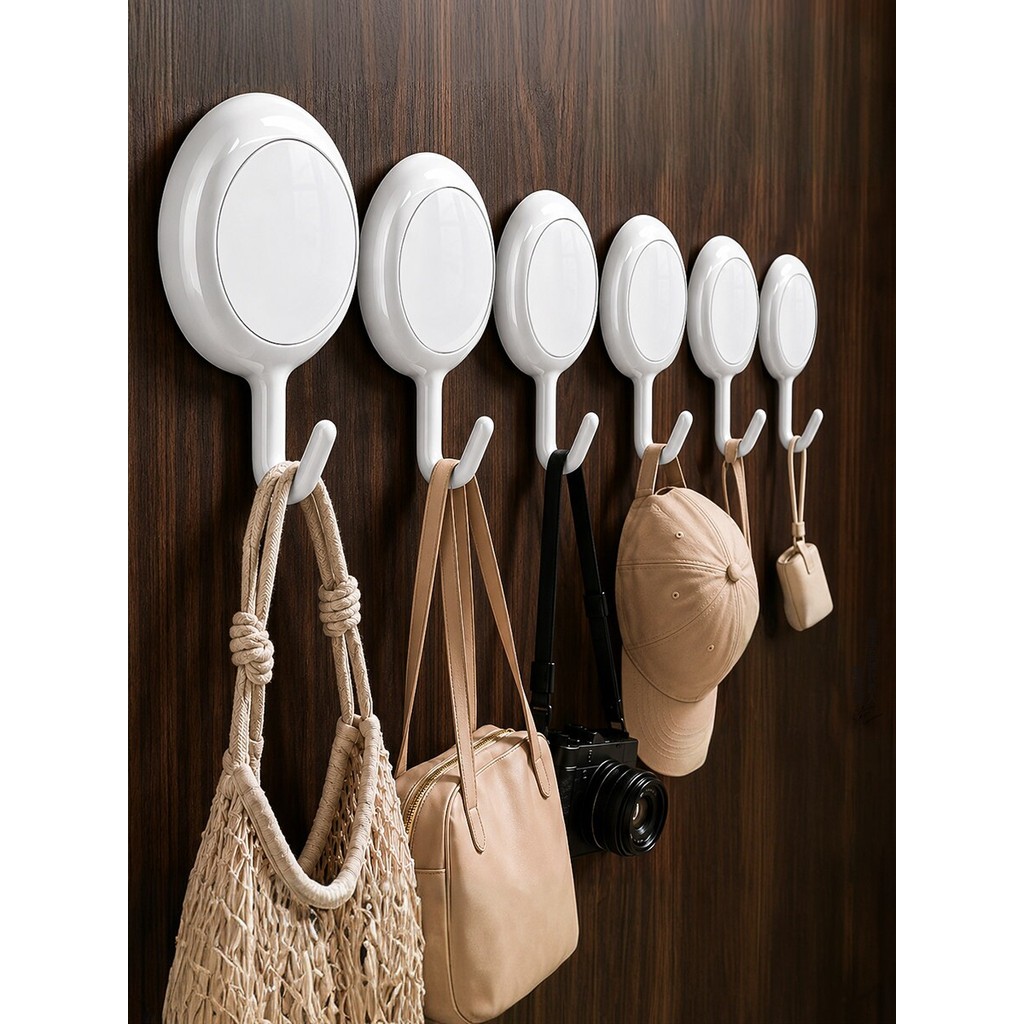 Gancho atrás da porta sem perfuração, forte suporte de carga, sem marcação, gancho pegajoso, cozinha, banheiro, parede-