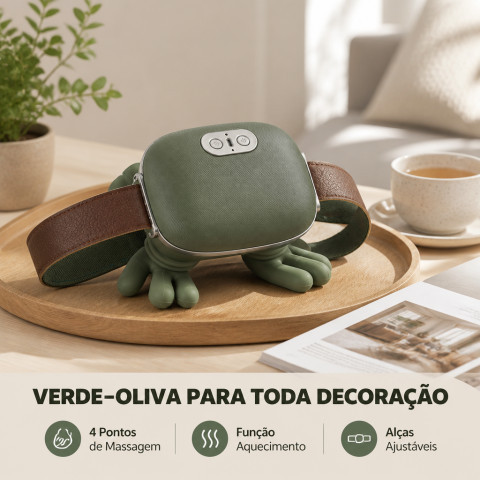 Massageador Cervical Elétrico para Pescoço e Ombros com 4 Pontos de Massagem, Alças Ajustáveis e Aquecimento