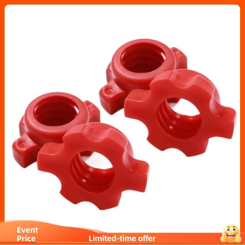Conjunto De Porcas De Bloqueio De Haltere De 4 25 Mm-PVC De Alta Qualidade , Cor Vermelha Para Pesos Padrão , Ideal Perf
