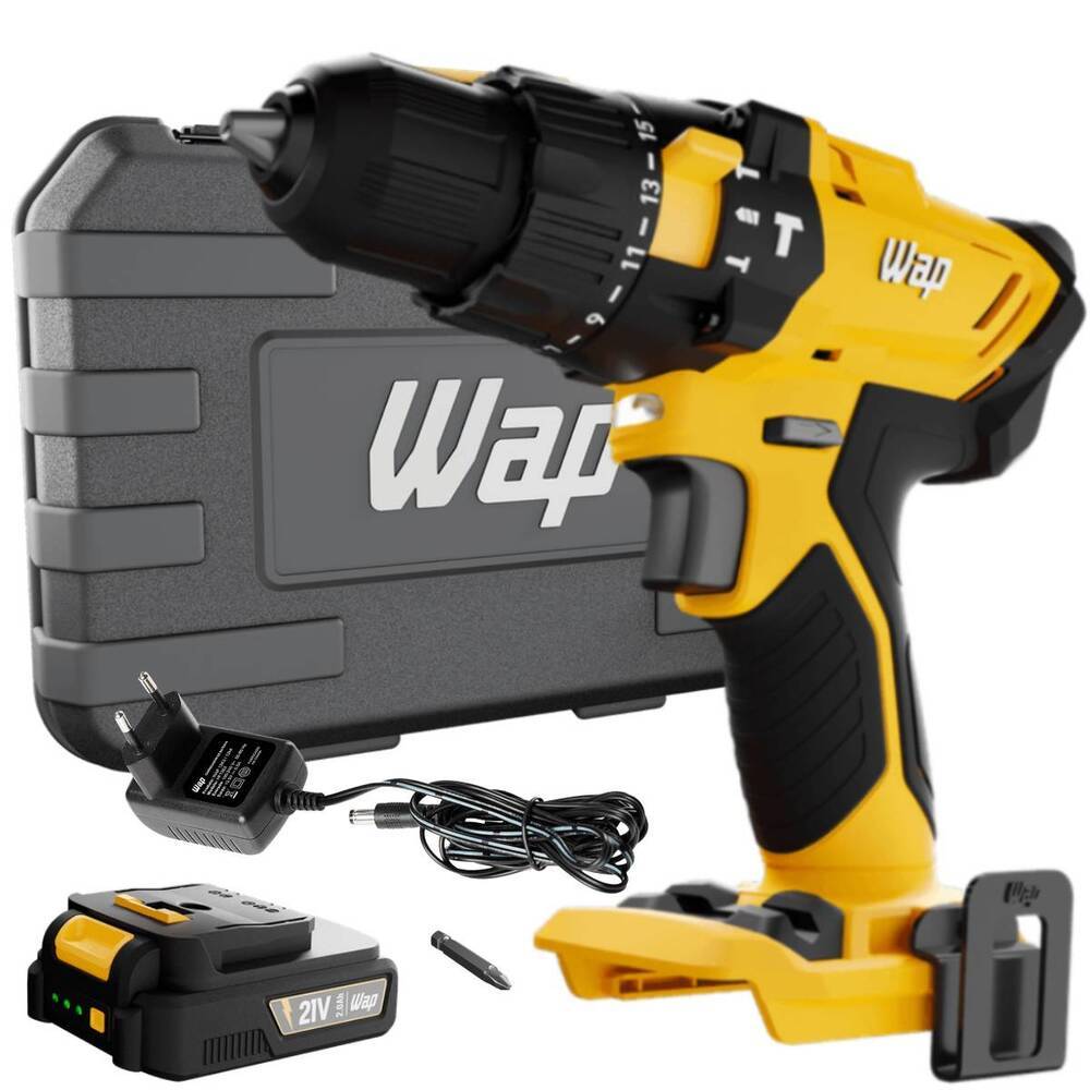 Furadeira Parafusadeira de impacto 3/8pol bateria 21V com maleta - K21 ID02