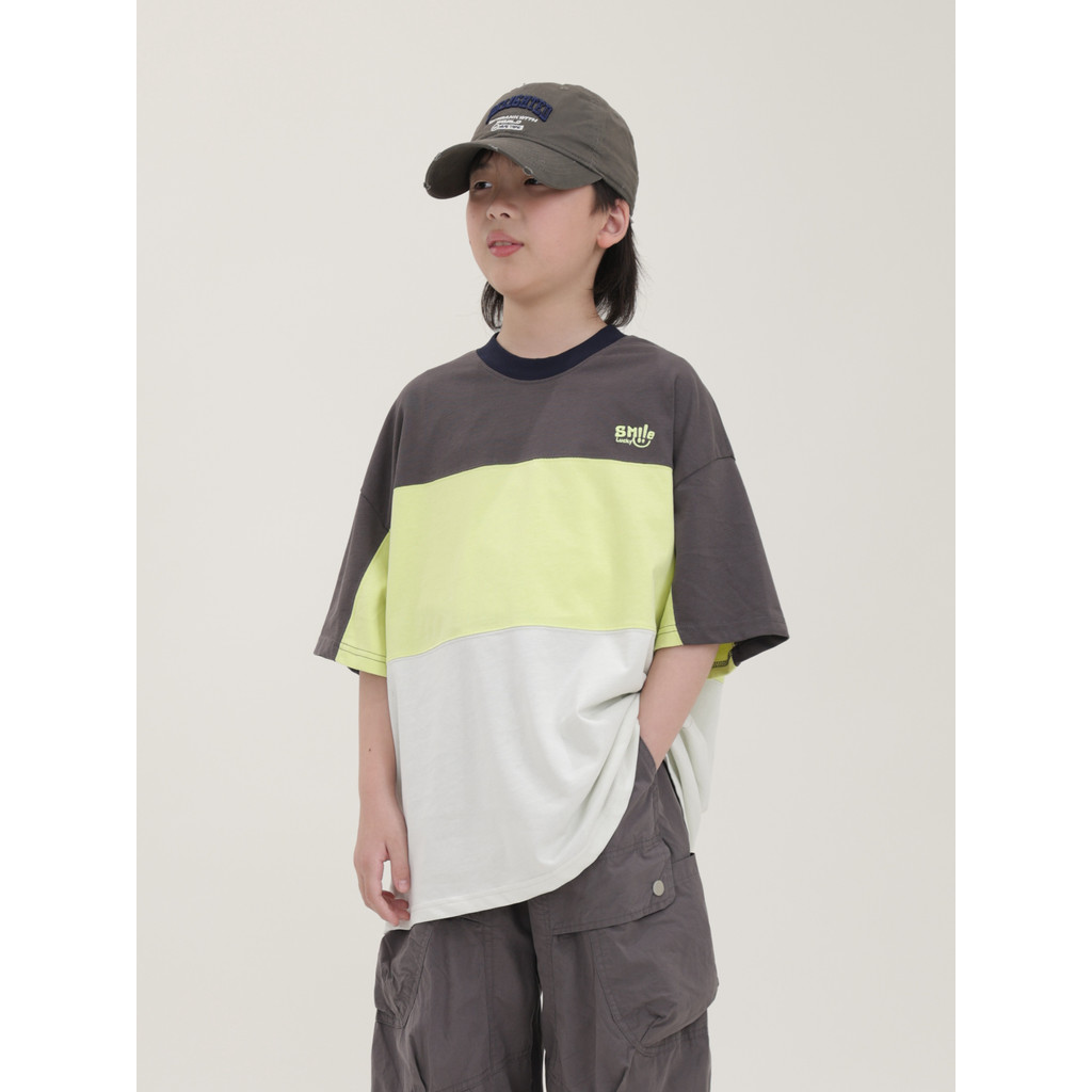 Meninos camiseta de manga curta verão novo estilo meninos moda crianças Casual All-Match médio grande crianças impresso 