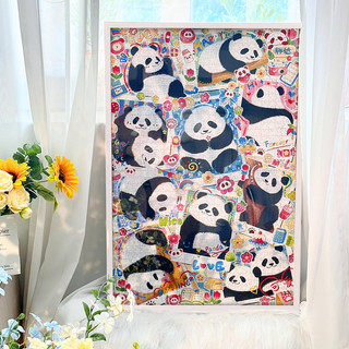 AIPUZZLE Jigsaw panda Flor 1.000 Peças Adulto Cura Descompressão Educacional Brinquedo Artesanal panda Veludo