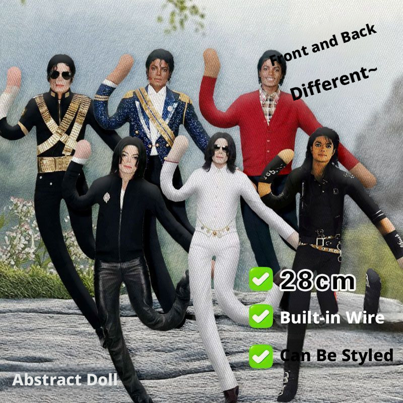 Michael Jackson Boneca Abstrata Dobrável Leite Seco Mouse Pingente Boneca Moldura de Fio Embutida