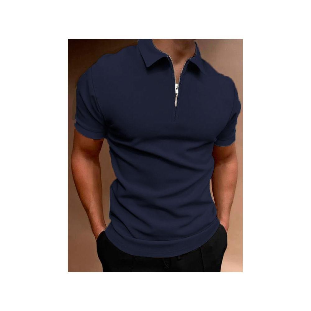 Roupas masculinas roupas masculinas camisa polo masculina cor sólida manga curta lapela camiseta Casual cabido topo euro