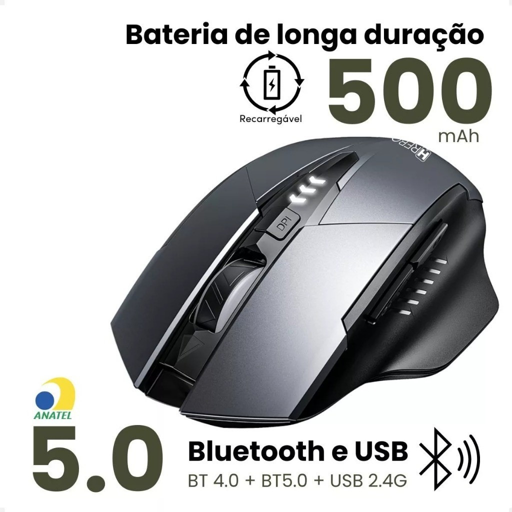 Mouse Pro-gaming Premium Sem Fio Wireless Bluetooth Hrebos