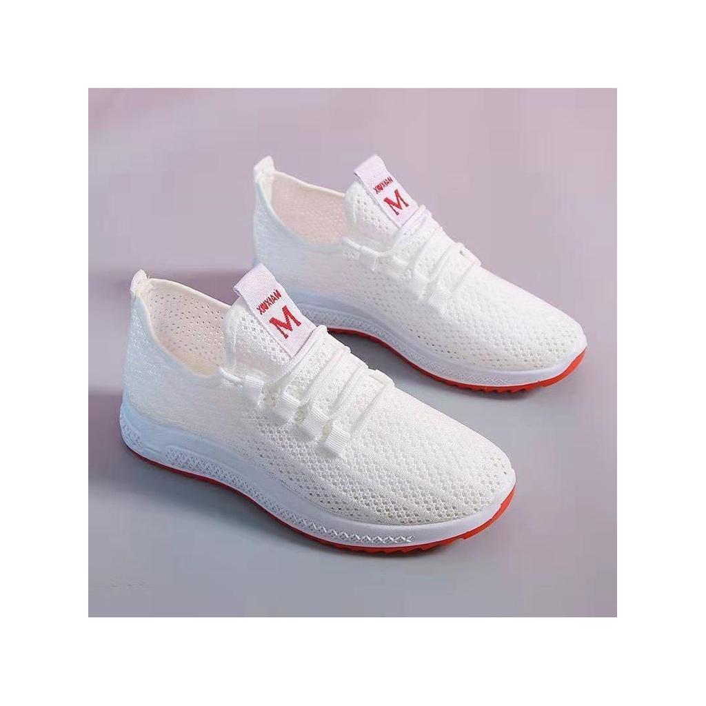 Verão sapatos brancos tênis de malha feminina sapatos femininos enfermeira sapatos femininos casa verão Net sapatos femi