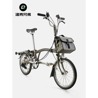 Rock irmãos dobrável frente saco pequeno pano bicicleta jantar saco ciclismo guiador armazenamento cidade Commuter moda 