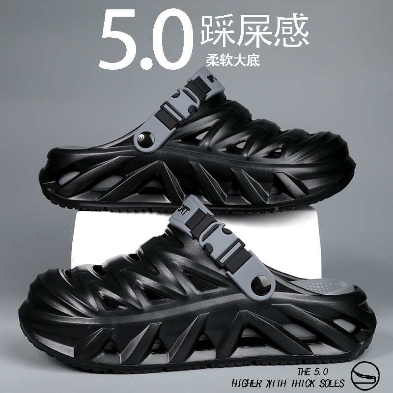 47 sandálias de tamanho grande verão masculino exterior Wear Wading condução lazer esportes leve sola macia buraco sapat
