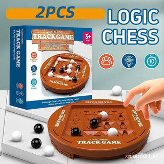 Peças de Jogo de Tabuleiro de Xadrez em Preto e Branco, Jogo de Pista Portátil para Desktop, Brinquedo Educacional para