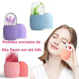 Rolo Facial De Gelo Cuidados Com A Pele Massageador Reduzir Acne Olheiras Rosto Pescoço Limpos Beleza