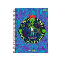 Caderno 15 Matéria Universitario Masculino 240 Folhas Flow - Jandaia MODELO:ALIEN