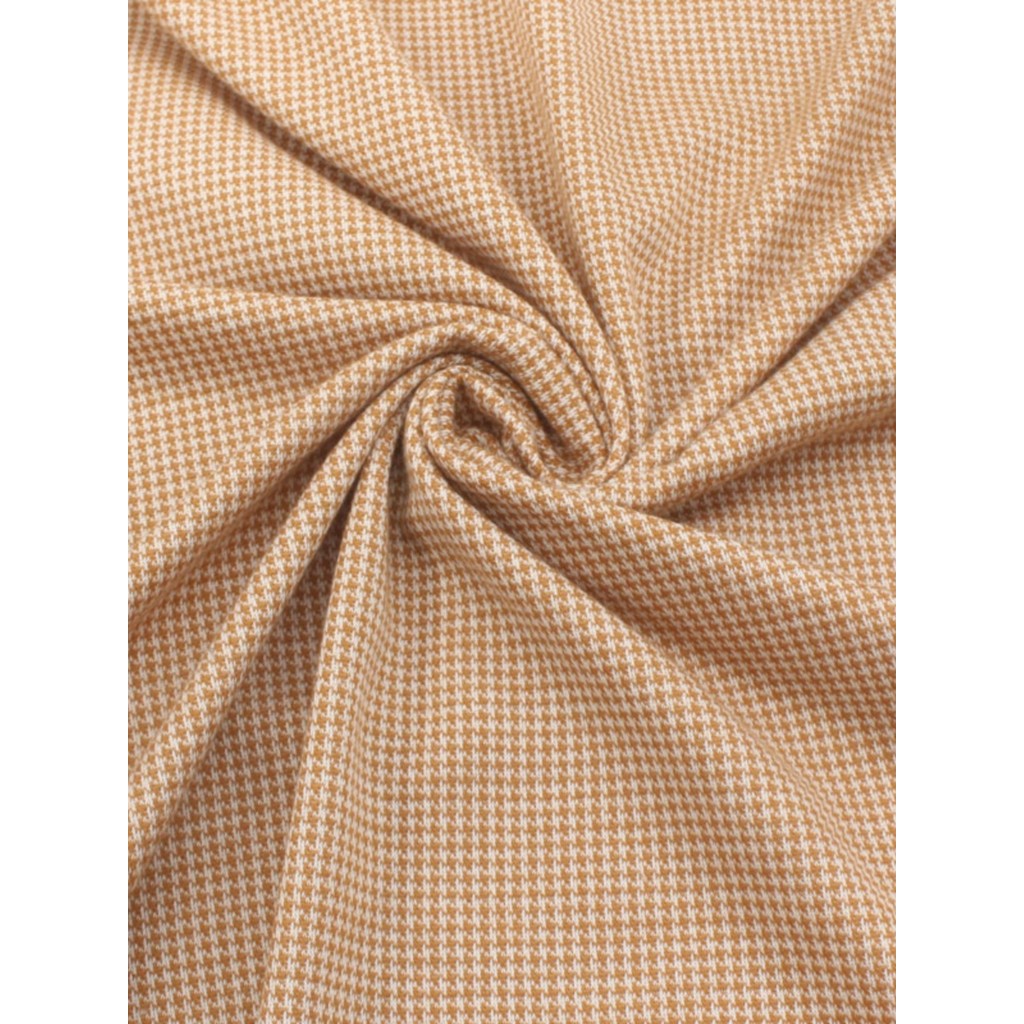 Literário marrom macio estiramento Houndstooth tecido de malha roupas vestido superior cachecol pijamas tecido