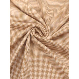 Literário marrom macio estiramento Houndstooth tecido de malha roupas vestido superior cachecol pijamas tecido